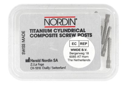 Wkłady koronowo-korzeniowe tytanowe Nordin 6 szt.
