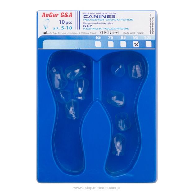 Kształtki poliestrowe AnGer kły 10 szt.