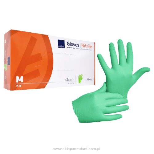 Rękawice nitrylowe zielone 100szt. Abena