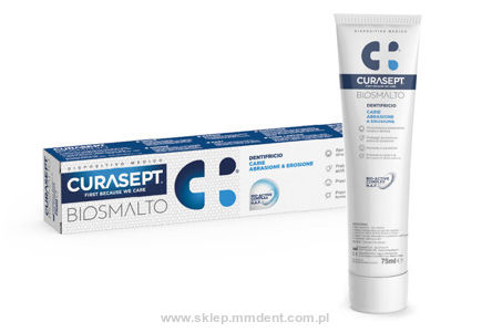 Curasept Biosmalto, pasta do zębów, Próchnica, Abrazja i Erozja, 75 ml
