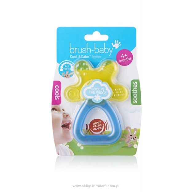 Gryzak Cool&Calm od 4 miesiąca niebiesko-żółty