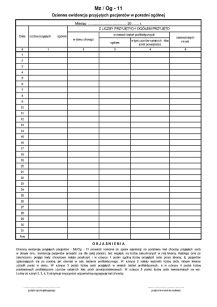 Dzienna ewidencja przyjmowania pacjentów w poradni