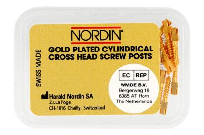 Wkłady Koronowo-korzeniowe złote Nordin 12 szt.
