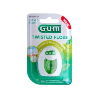 GUM Sunstar Twisted Floss 3500 Nić dentystyczna woskowana 30 metrów