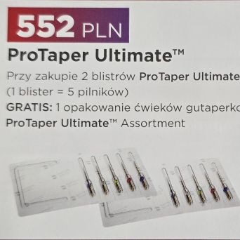 ProTaper Ultimate Sequence 2 blistry po 5 pilników +GRATIS GUTAPERKA ProTaper Ultimate