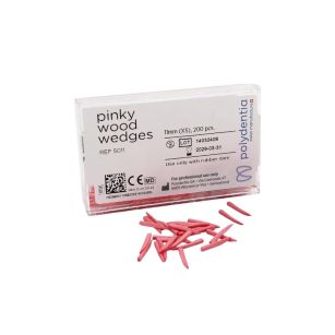 Kliny drewniane Polydentia XS różowe 200 szt.