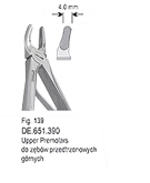 Kleszcze do zębów przedtrzonowych górnych